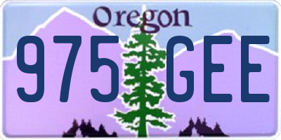OR license plate 975GEE