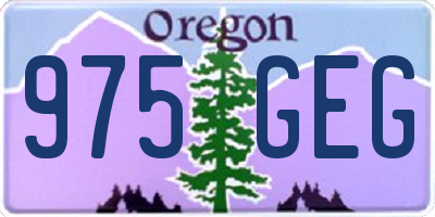 OR license plate 975GEG