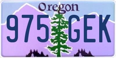 OR license plate 975GEK