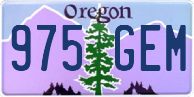 OR license plate 975GEM
