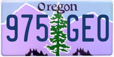 OR license plate 975GEO