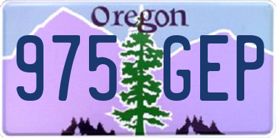 OR license plate 975GEP