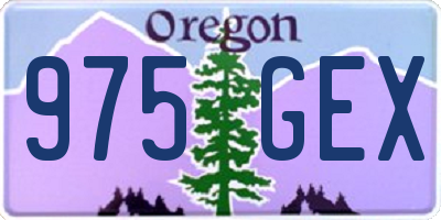 OR license plate 975GEX