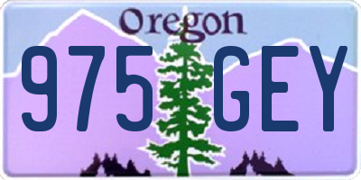 OR license plate 975GEY