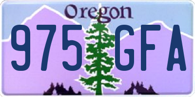 OR license plate 975GFA
