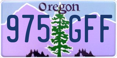 OR license plate 975GFF