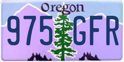 OR license plate 975GFR