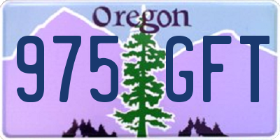 OR license plate 975GFT