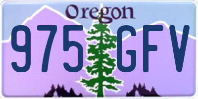 OR license plate 975GFV