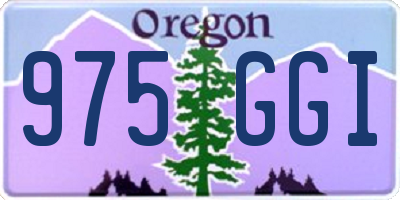 OR license plate 975GGI