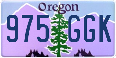 OR license plate 975GGK
