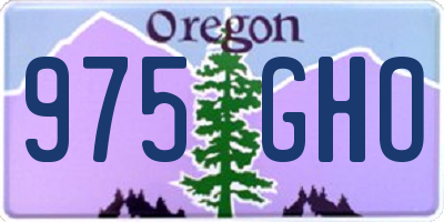 OR license plate 975GHO