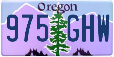 OR license plate 975GHW
