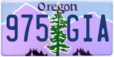 OR license plate 975GIA