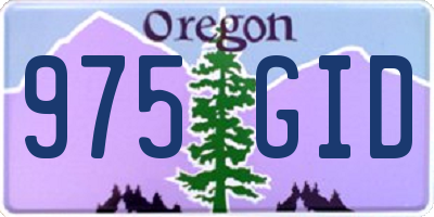 OR license plate 975GID