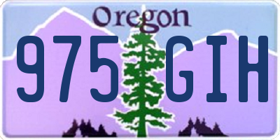 OR license plate 975GIH