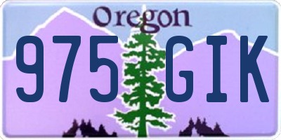 OR license plate 975GIK