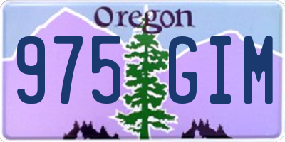 OR license plate 975GIM