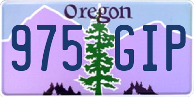 OR license plate 975GIP