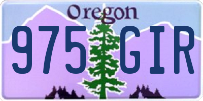 OR license plate 975GIR