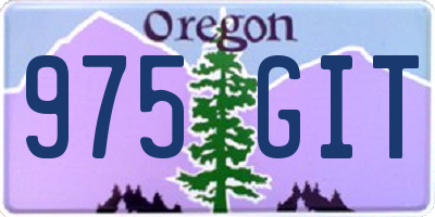 OR license plate 975GIT