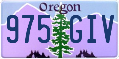 OR license plate 975GIV