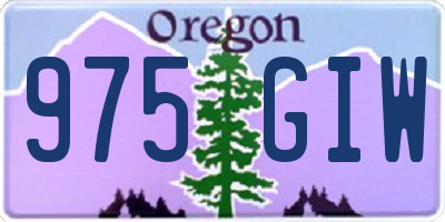 OR license plate 975GIW