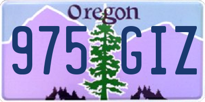 OR license plate 975GIZ