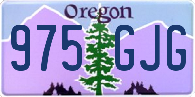 OR license plate 975GJG