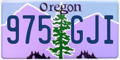 OR license plate 975GJI