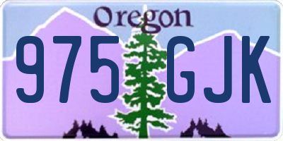 OR license plate 975GJK