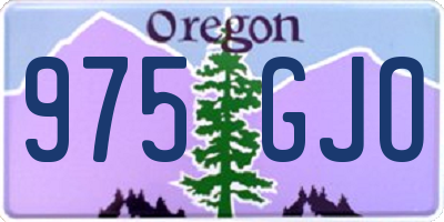 OR license plate 975GJO