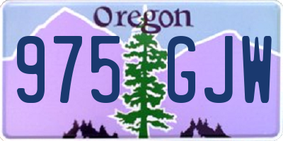 OR license plate 975GJW