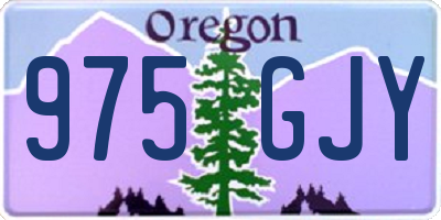 OR license plate 975GJY