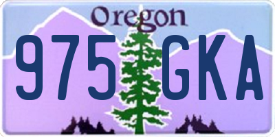 OR license plate 975GKA