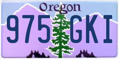 OR license plate 975GKI