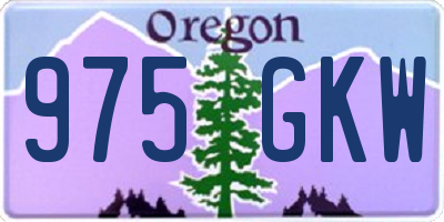 OR license plate 975GKW