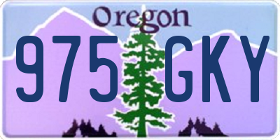 OR license plate 975GKY
