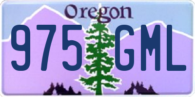 OR license plate 975GML