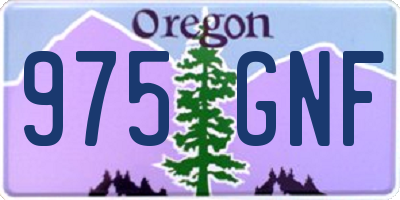 OR license plate 975GNF