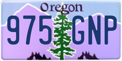 OR license plate 975GNP