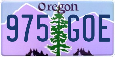 OR license plate 975GOE