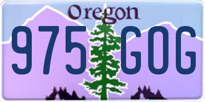 OR license plate 975GOG