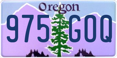 OR license plate 975GOQ