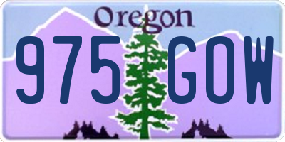 OR license plate 975GOW