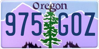 OR license plate 975GOZ