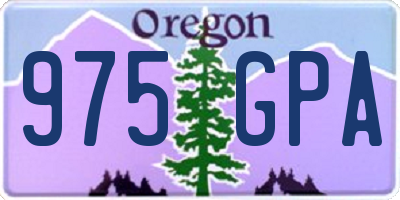 OR license plate 975GPA