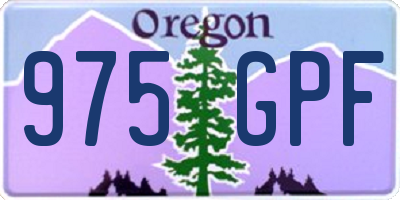 OR license plate 975GPF