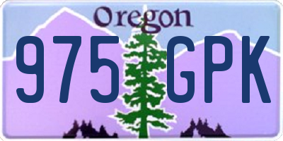 OR license plate 975GPK