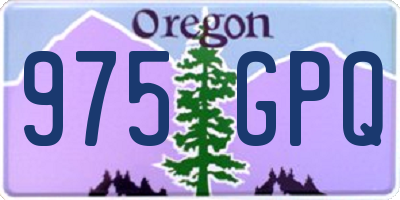 OR license plate 975GPQ